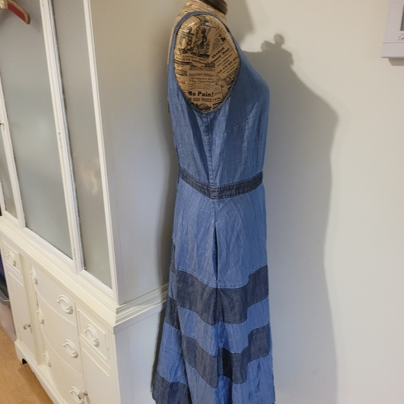 Tommy Bahama Blue Striped Midi Dress - Picture 4 of 7